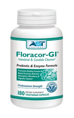 Floracor-Gi Candida Yeast Cleanse, Probiotic And Prebiotic Enzymes (180 Capsules) (850213002038)