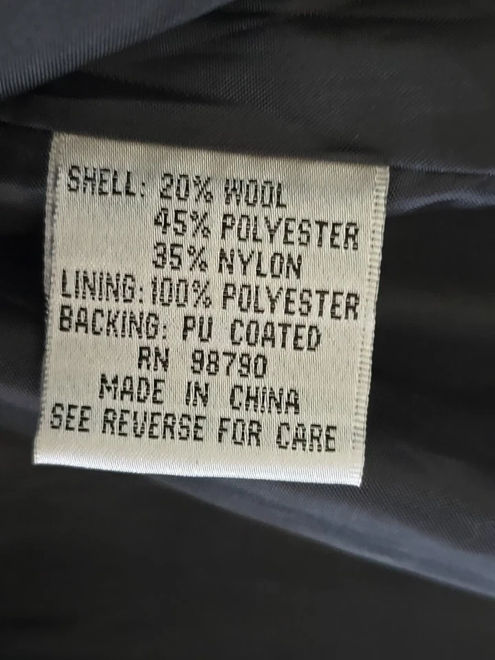 Gabardina Oleg Cassini Doble Pecho Mezcla Lana Talla Grande Foto 4 de 4