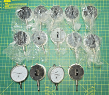 14x Messuhr 0&ndash;10 mm, 0,01 mm, unbenutzt, Lagerbestand, teils KATSU