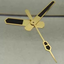 12.5mm Gold Trim Black Painted C3 Green Lume Watch Hands for SKX/SBBN NH35 NH36