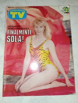 RIVISTA SORRISI E CANZONI TV 1987 N. 30. LORELLA CUCCARINI, PINO DANIELE.