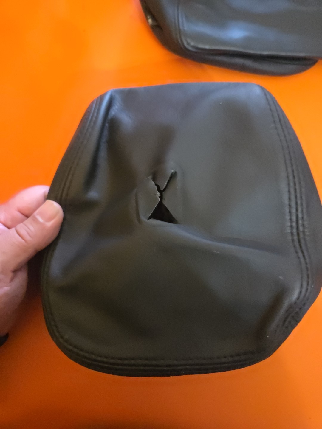 2pc Ferrari F430 Oem Leather Headrest Covers Black 