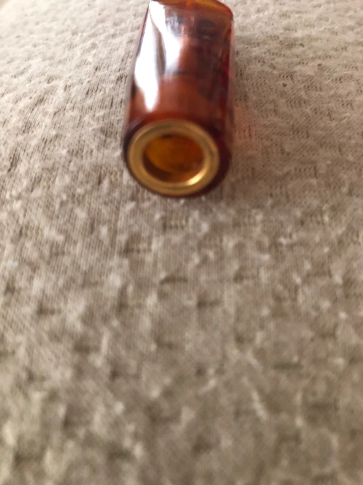 Vintage Gold plated rim Amber Cigarette Holder 2" long - Image 2 of 4