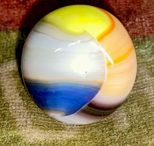 😎Vintage Marble King“St.Mary’s” Rainbow Marble W/5+ Colors Mint.61 Stunning #10