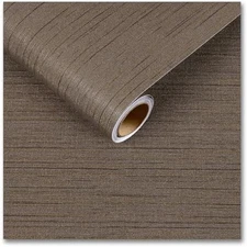 Dark Brown Grasscloth Peel and Stick Wallpaper