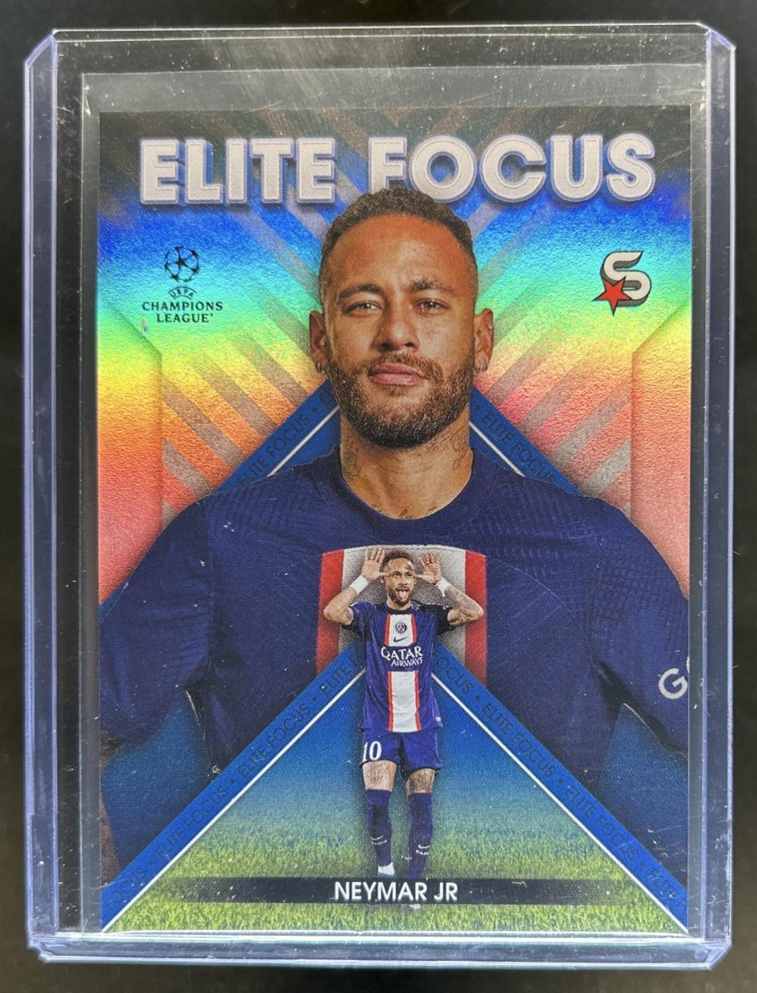 2022-23 Topps UEFA Superstars Neymar Jr Elite Focus #EF-NJR PSG