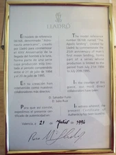 LLADRO #6168 THE APOLLO LANDING/ASTRONAUT (1994-1995) COA ONLY