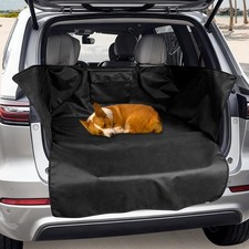 Black Car Pet Mat, SUV Cargo Liner for Dogs, Pet Trunk Mat with Bumper