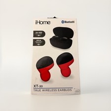 iHome Bluetooth XT-30 True Wireless Black Earbuds w/Rechargeable Carrying Case