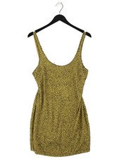 Nasty Gal Slip Mini Dress UK10 in Yellow