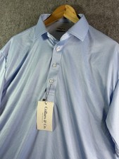 Collars  Co Polo Shirt Mens XL Blue Houndstooth Golf Dress Collar NWT