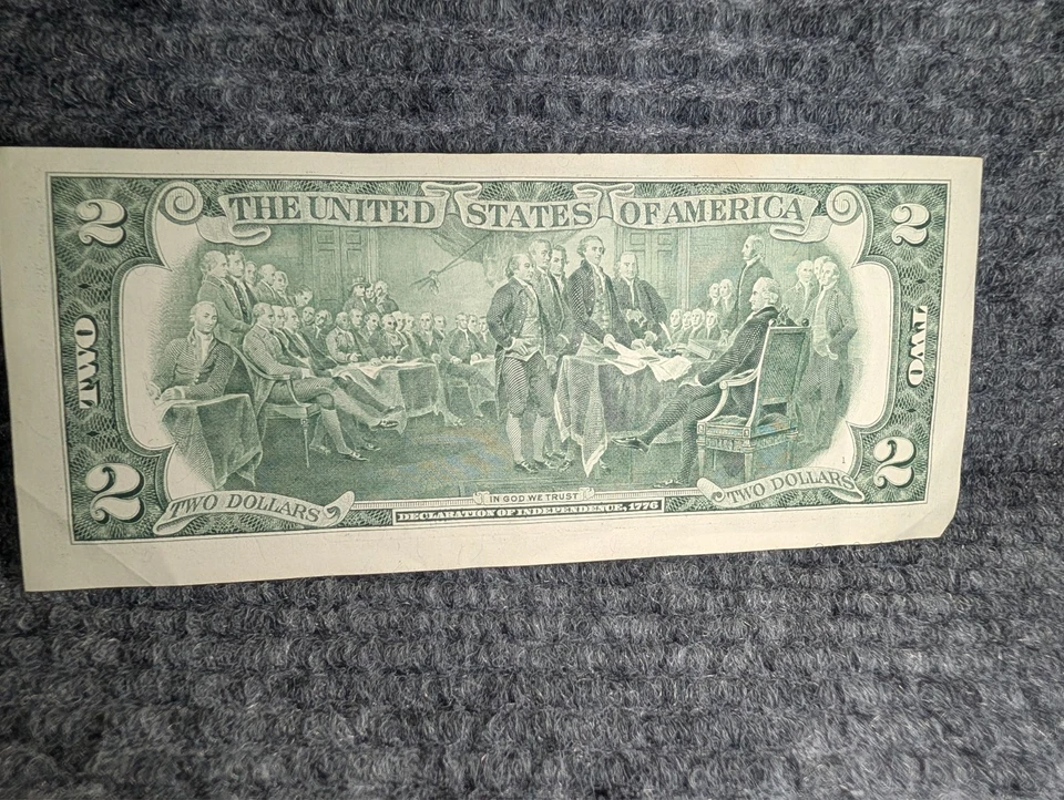 US Currency Birthday Note Bill - $2 F00882018A - August 98th 2018 - TWO Dollars - Image 2 of 2