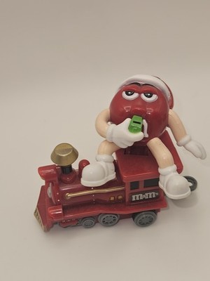 Vintage M&M's Red Character Train Engine Figurine Candy & Nuts Collectible