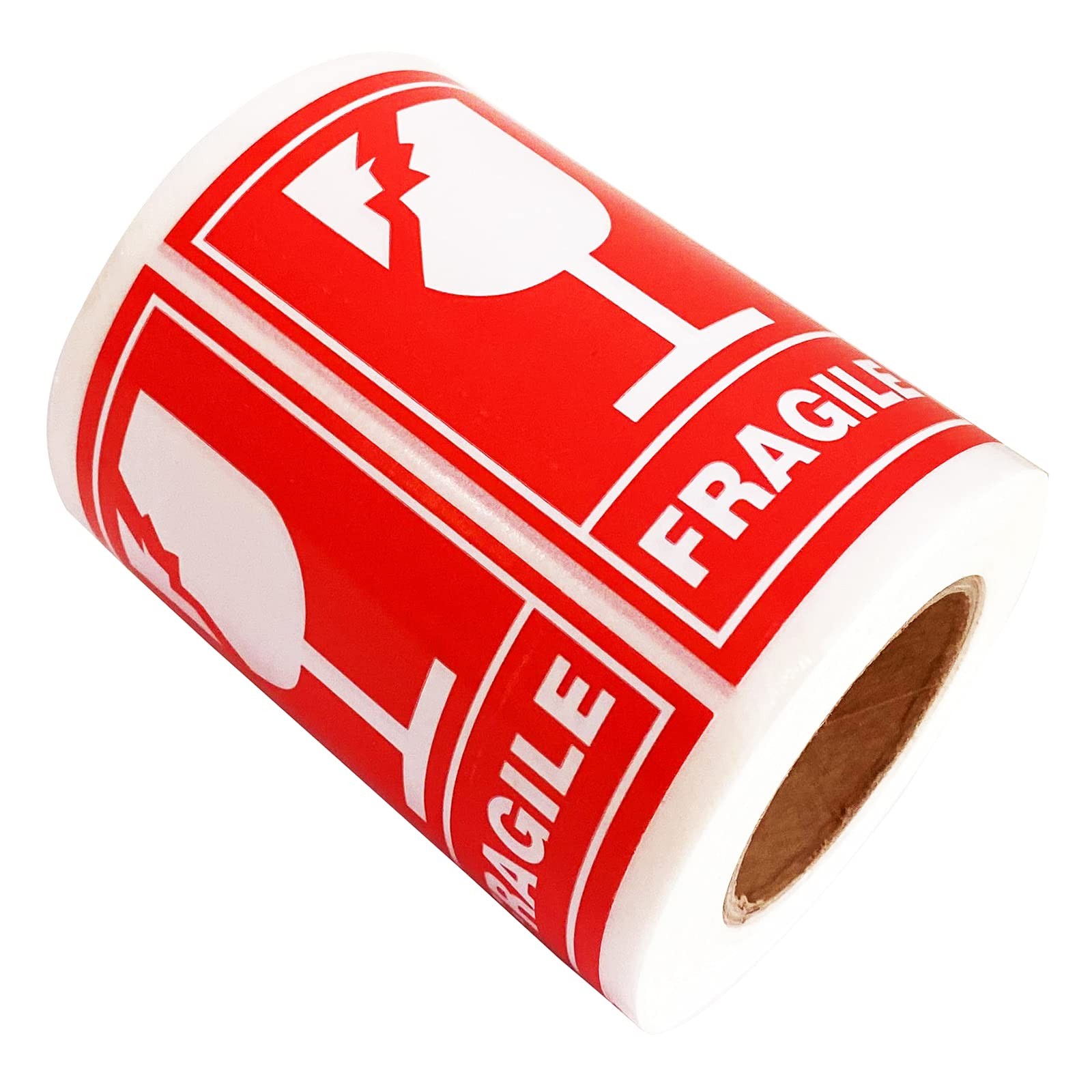 Glass Fragile Sticker 300 Pcs 3x2 Inch Fragile Glass Stickers Adhesive Handle with Care for ...