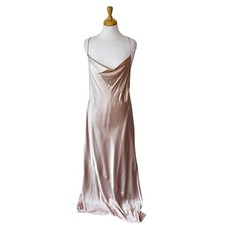 SHOW ME YOUR MUMU Tuscany Maxi Slip Dress Champagne Luxe Satin
