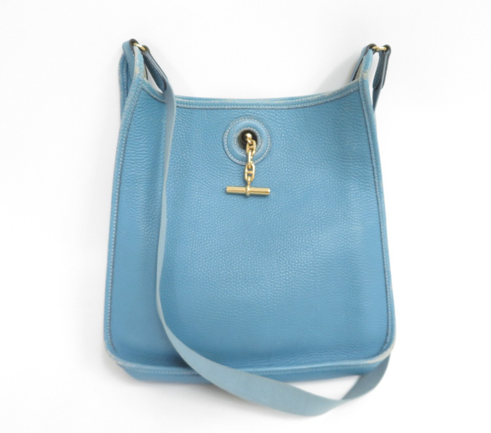 Authentic Hermes Vespa PM Leather Shoulder Bag #49545