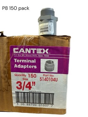 Cantex 5140104U PVC Male Terminal Adapter 3/4'' Dia. Schedule 40/80 150 Pack