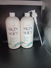 LOT OF 2 AVON SKIN SO SOFT ORIGINAL BODY LOTION 33.8 OZ With One Pump