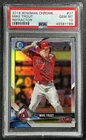 MIKE TROUT PSA 10 2018 BOWMAN CHROME #37 REFRACTOR 313/499 ANGELS
