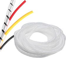 Spiral Cable Wrap - 45 Ft 1/4" Spiral Wire Wrap Cord Covers Bundle Sleeve Hose f