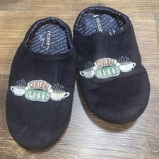 Friends Central Perk Logo Men's Scuff House Slippers Black 7/8