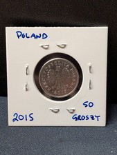 2015 Polish 50 Groszy coin.