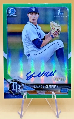 2018 Bowman 1st Draft Chrome Shane McClanahan 1st Green Refractor Auto 38/99!!! - Image 1 of 2