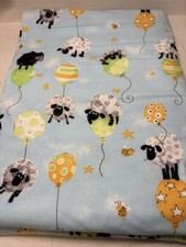 Susie Bee 100% Brushed Cotton Fabric with Cute Sheep Design Per Metre