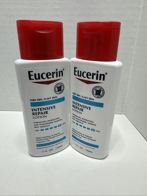 (2) Eucerin 48HR Hydration Fragrance Free INTENSIVE REPAIR Lotion-5oz. Each