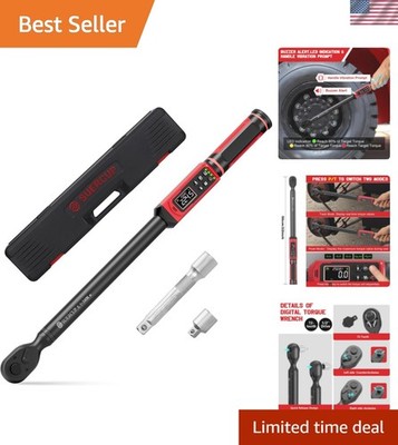 Versatile 1/2-Inch Digital Torque Wrench, 3.8-250.8 Ft.Lb, 5 Units of Measure