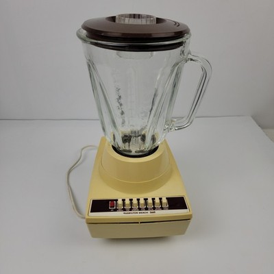 Hamilton Beach Scovill 7-Speed Blender Model 613-5 Cream Glass Jar 330W Vintage