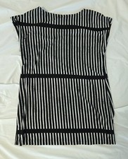 Marimekko for Target Dress Womens L Black Stripe Cabana Terrycloth Coverup Dress