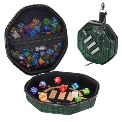 ENHANCE DnD Dice Tray and Dice Case(Dragon Green) | ENHANCE Gaming