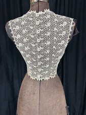 antique lace bolero top white hand made Victorian mid 19th c original