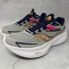 Saucony Ride 15 Gray Bronze Lightweight Breathable Running Shoes Womens Sz 6 M