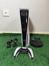 Ps5 PlayStation 5 Sony disk edition white, controller cables & stand