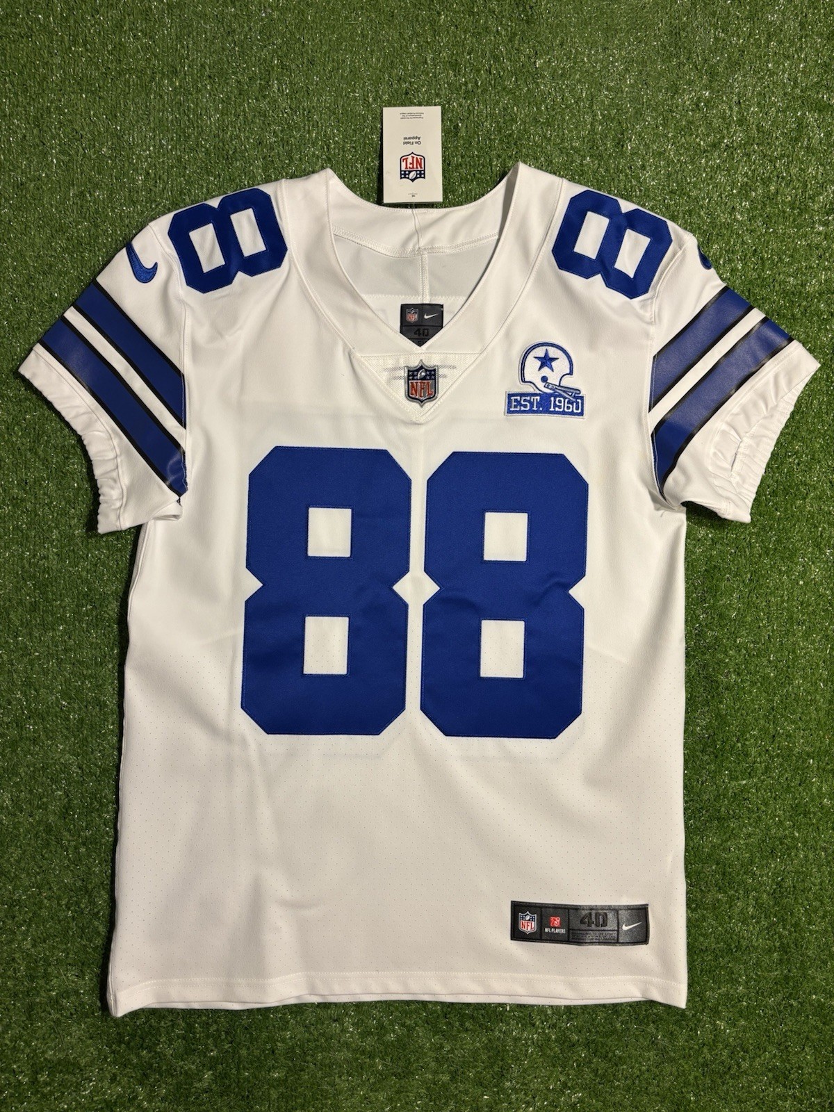 Authentic CeeDee Lamb Dallas Cowboys 60th Anniv Nike Elite Jersey Mens Size: 40