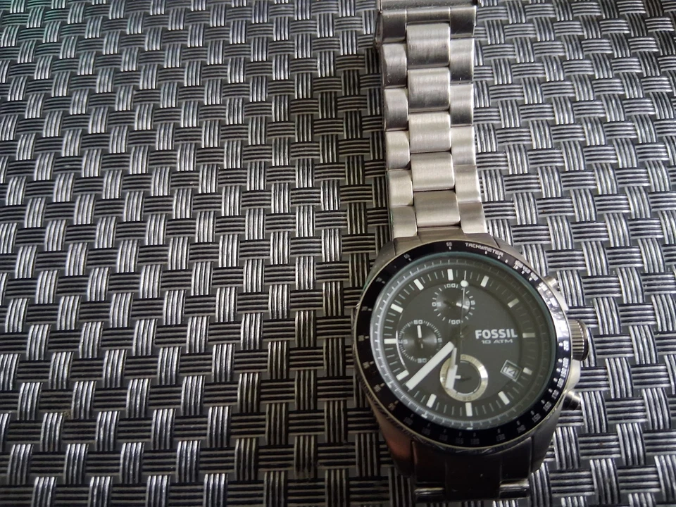 Fossil CH-2600 Armbanduhr Herren Edelstahl Silber Uhr mit Box - Bild 2 von 4