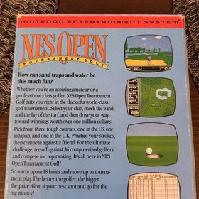 NES Open Tournament Golf 1991 Authentic Nintendo NES CIB Complete