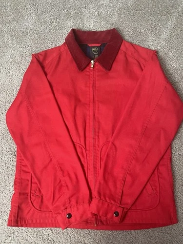 Brain Dead No Brainer Club Work Jacket Red Small Corduroy Collar Box Patches - product listing photo