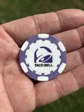 Taco Bell Poker Chip Purple Rare Live Mas Pin Keychain Vintage