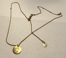 Sterling Silver 14K Gold Plated Diamond Initial Pendant "C"