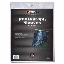 BCW 8x10 Photo Sleeves 100 Soft Poly Protectors 2 Mil Acid Free Safe Storage