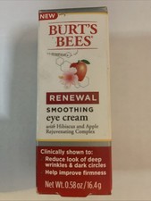New Burt's Bees Renewal Smoothing Eye Cream Firming Eye Cream .58oz Dark Circles