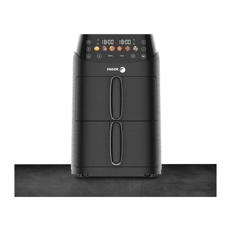 Friteuse sans huile FAGOR 5L double zone pour cuire deux plats en même temps