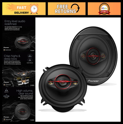 4-Way Coaxial Car Speakers - 5.25'' Round, 300W Max Power, High-Quality Sound, Pa
