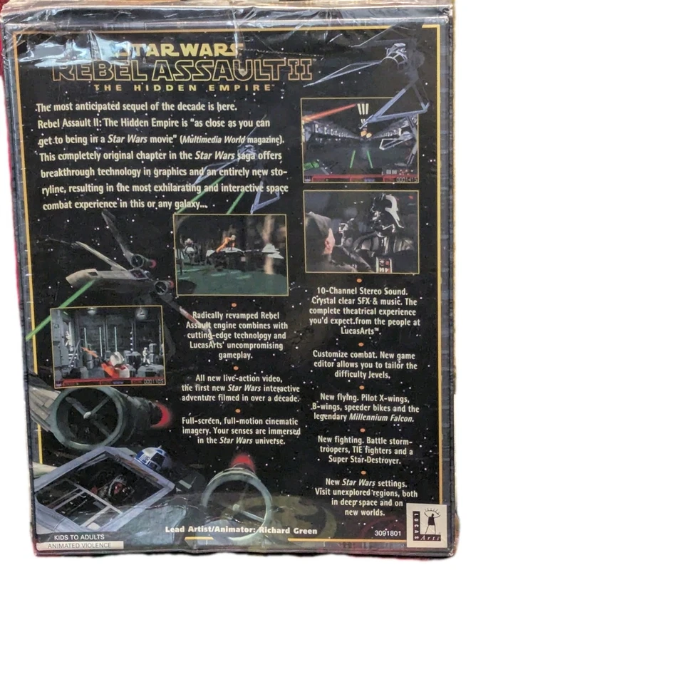 Star Wars Rebel Assault II: The Hidden Empire (Mac, 1995) – Sealed, NF Resale - Image 2 of 4