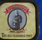 Vintage Thomas Usher Dark Heavy old Fashioned Pint UK Draught Beer Tray Square — photo 4
