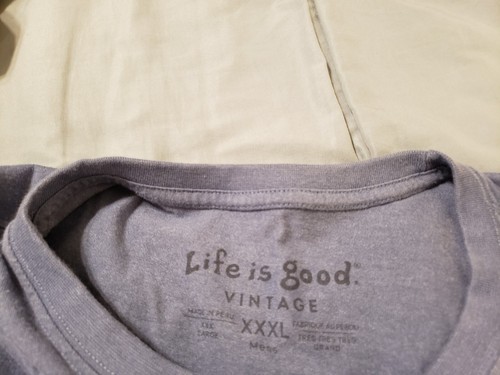 Life Is Good Men’s XXXL Vintage “Weekend Warrior” Blue Tee Shirt - Picture 6 of 6