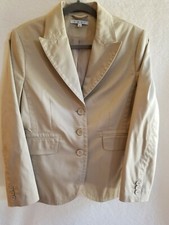 CAbi Khaki Beige Jacket Blazer Size 8 Classic Career Casual Buttons Pockets EUC